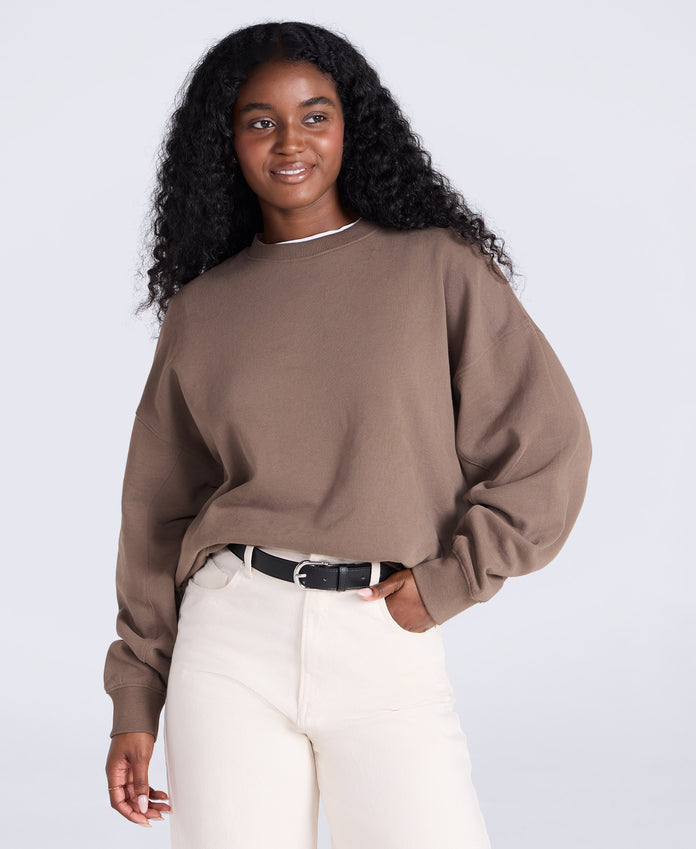 Dakota Womens Graphic Sweatshirt - Brown