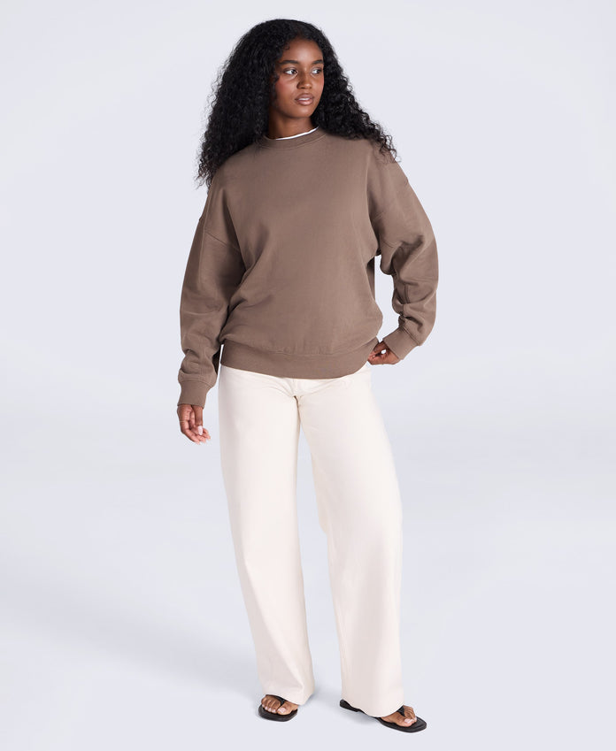 Dakota Womens Graphic Sweatshirt - Brown