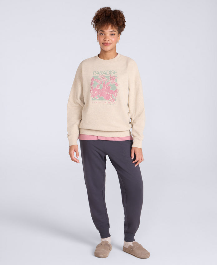 Dakota Womens Graphic Sweatshirt - Cream