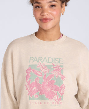 Dakota Womens Graphic Sweatshirt - Cream