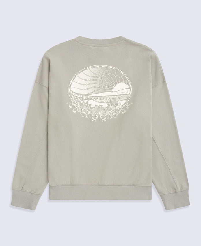 Dakota Womens Graphic Sweatshirt - Light Khaki