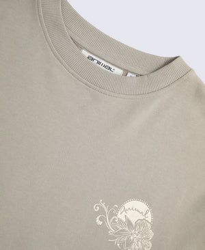 Dakota Womens Graphic Sweatshirt - Light Khaki