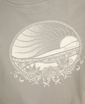 Dakota Womens Graphic Sweatshirt - Light Khaki
