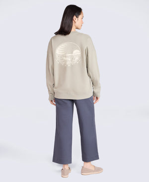 Dakota Womens Graphic Sweatshirt - Light Khaki