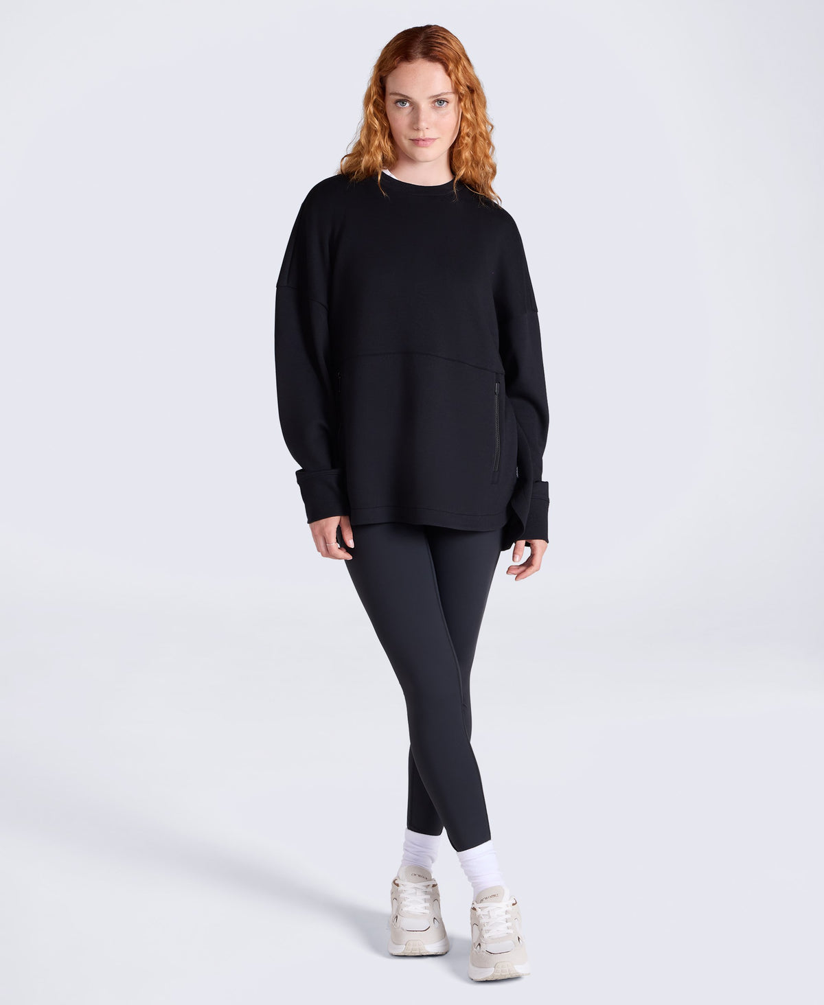 Vicky Womens Longline Sweat - Black