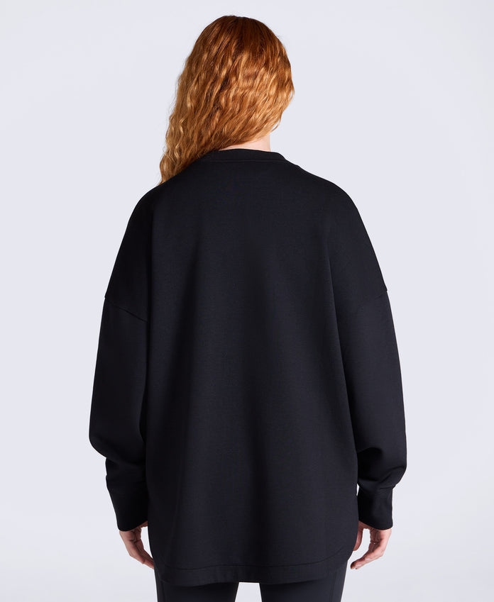 Vicky Womens Longline Sweat - Black