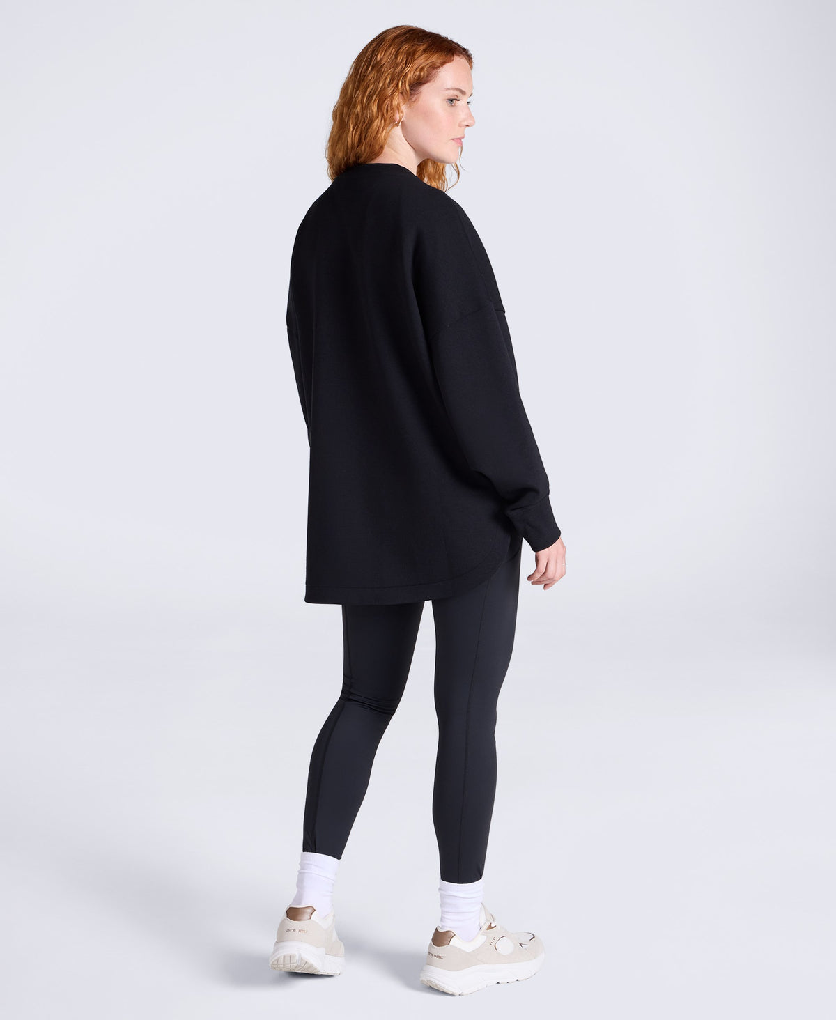 Vicky Womens Longline Sweat - Black