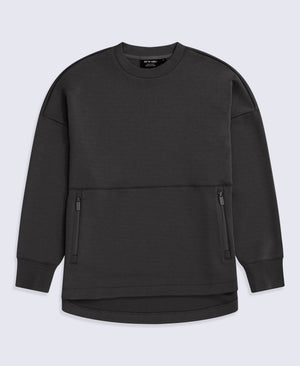 Vicky Womens Longline Sweat - Black