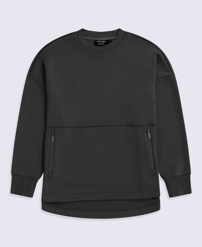 Vicky Womens Longline Sweat - Black
