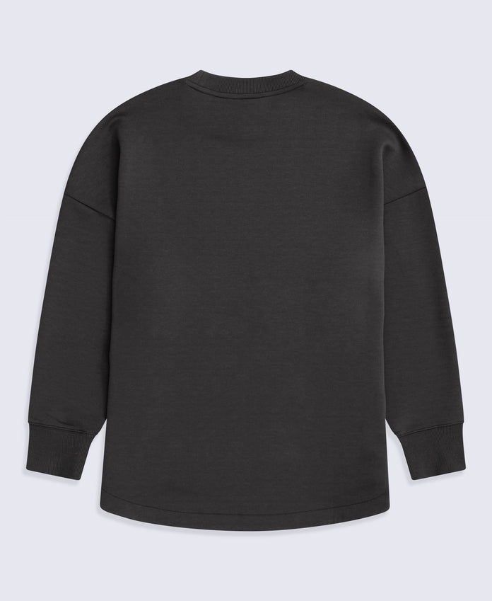 Vicky Womens Longline Sweat - Black