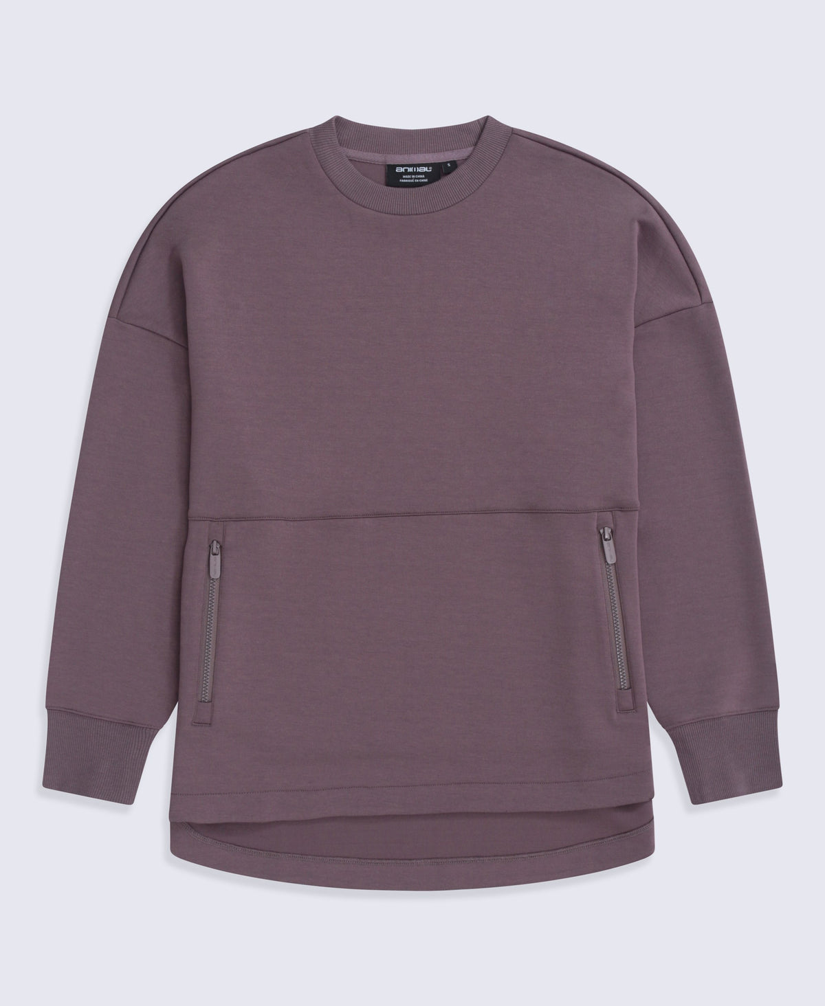 Vicky Womens Longline Sweat - Purple