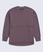 Vicky Womens Longline Sweat - Purple