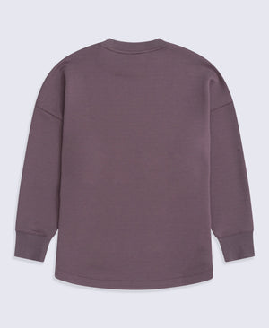 Vicky Womens Longline Sweat - Purple