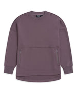 Vicky Womens Longline Sweat - Purple