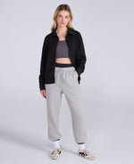 Womens Travel Full Zip Sweatshirt - Black
