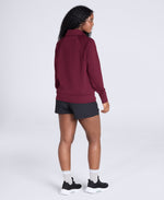 Womens Travel Full Zip Sweatshirt - Burgundy
