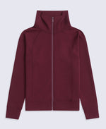Womens Travel Full Zip Sweatshirt - Burgundy