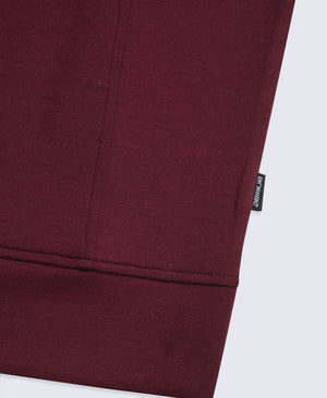 Womens Travel Full Zip Sweatshirt - Burgundy