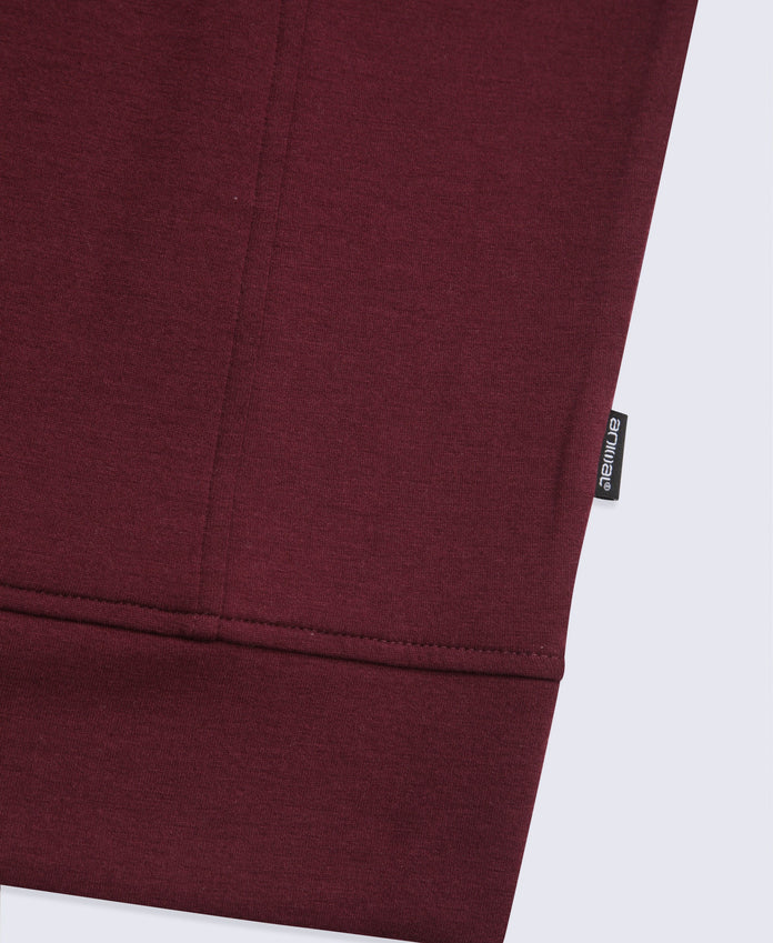 Womens Travel Full Zip Sweatshirt - Burgundy