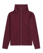 Womens Travel Full Zip Sweatshirt - Burgundy
