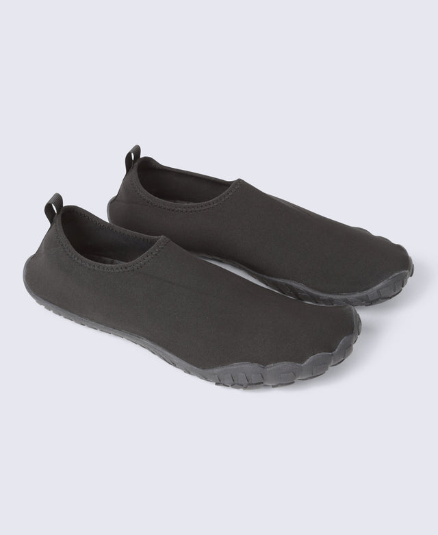 Animal Anchor Mens Aqua Shoes - Jet Black