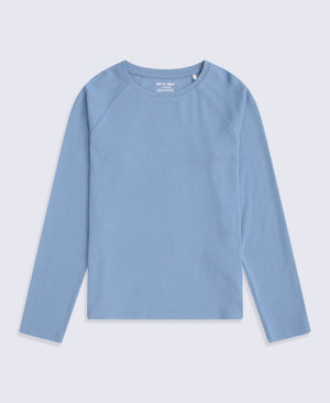 Ashleigh Girls Long Sleeve Top - Navy