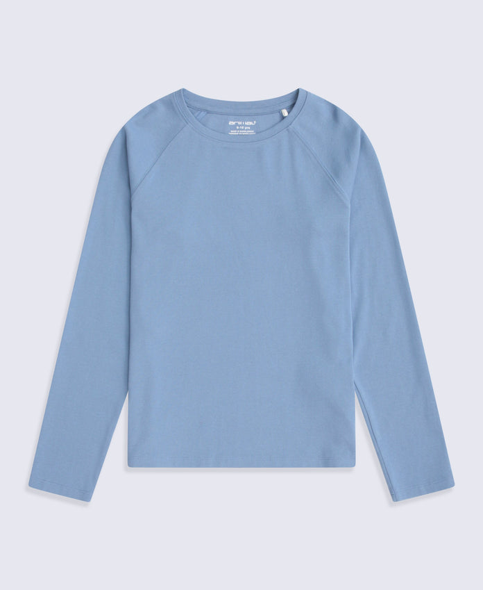 Ashleigh Girls Long Sleeve Top - Navy