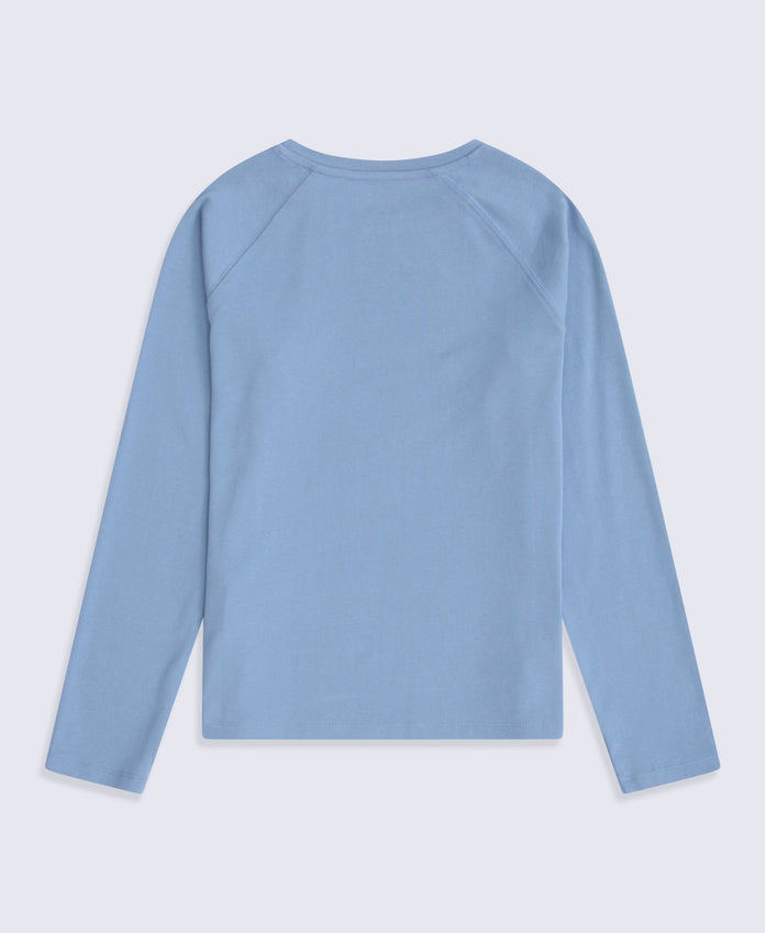 Ashleigh Girls Long Sleeve Top - Navy