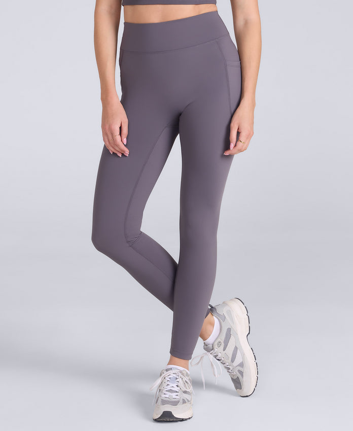 Leah Womens Pocket Leggings - Charcoal