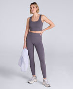 Leah Womens Pocket Leggings - Charcoal