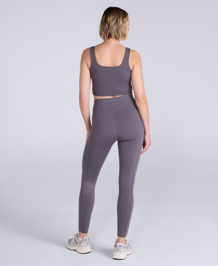 Leah Womens Pocket Leggings - Charcoal