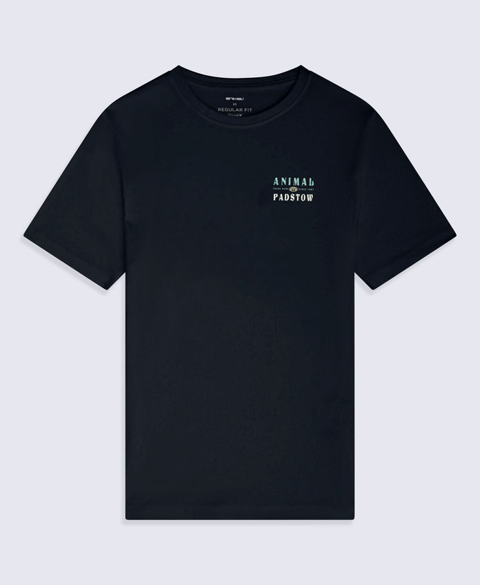 Jacob Padstow Mens Printed T-Shirt - Navy