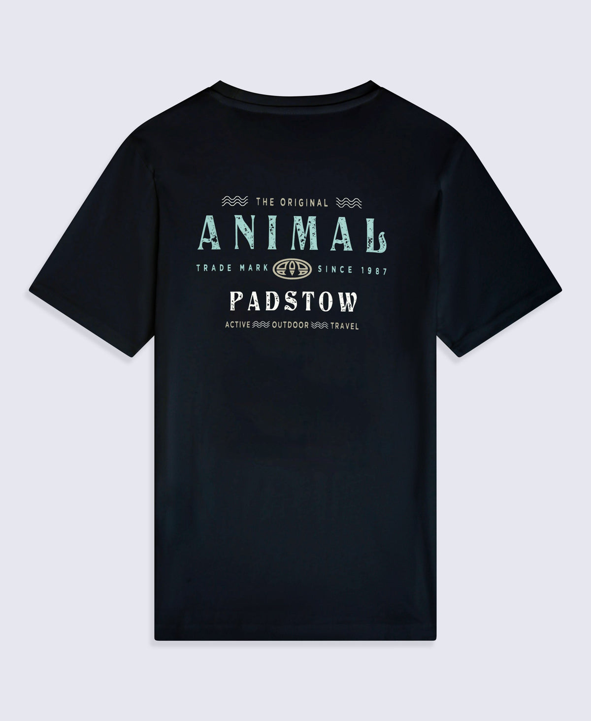 Jacob Padstow Mens Printed T-Shirt - Navy