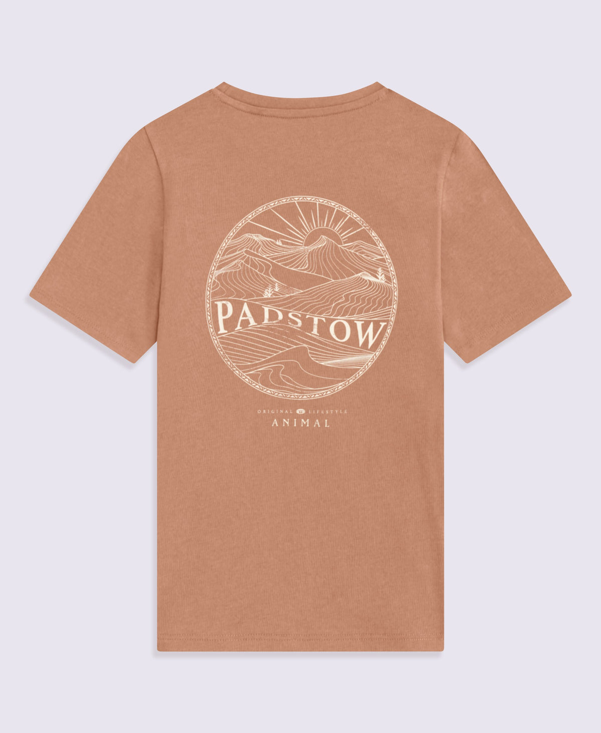 Jacob Padstow Mens Printed T-Shirt - Rust