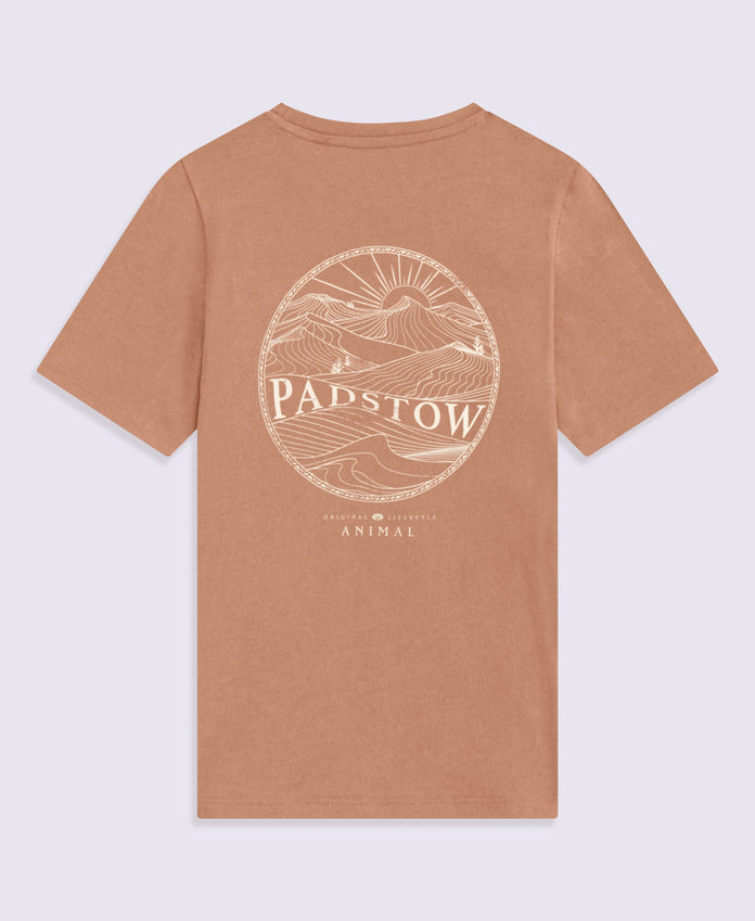 Jacob Padstow Mens Printed T-Shirt - Rust