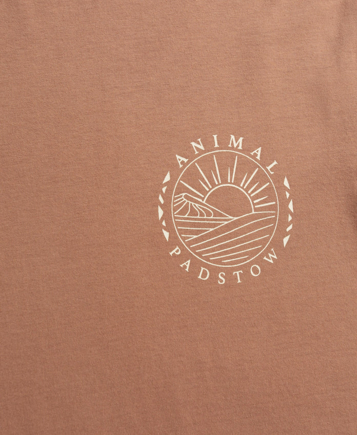 Jacob Padstow Mens Printed T-Shirt - Rust