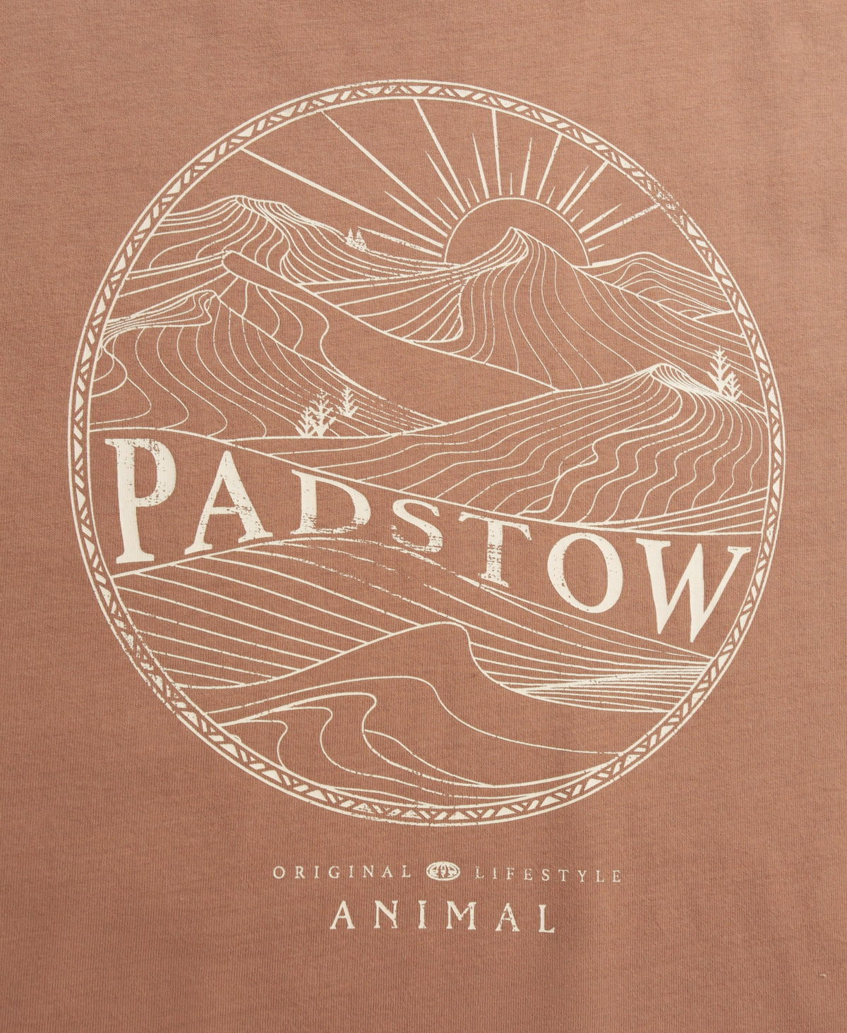 Jacob Padstow Mens Printed T-Shirt - Rust