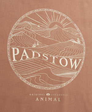 Jacob Padstow Mens Printed T-Shirt - Rust
