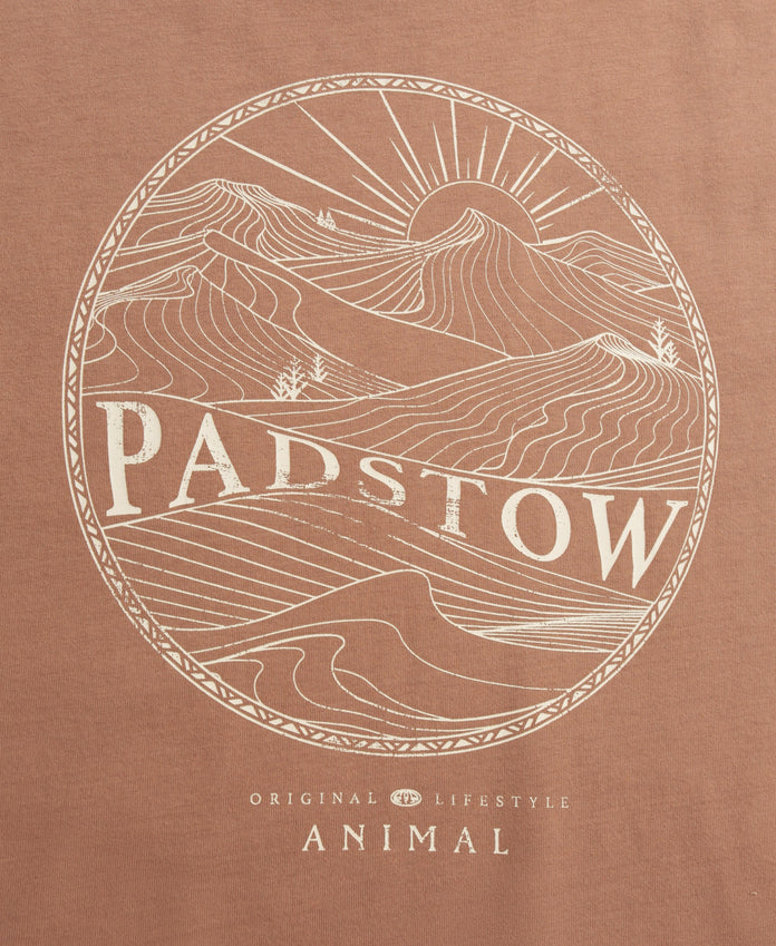 Jacob Padstow Mens Printed T-Shirt - Rust