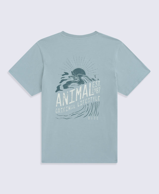 Jacob Mens Bude T-Shirt - Blue