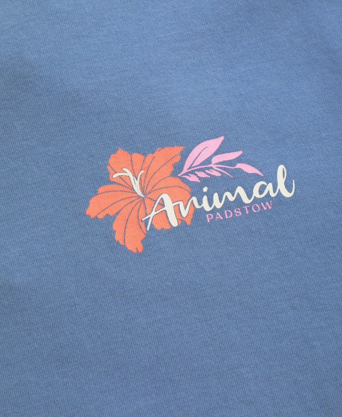 Leena Padstow Womens Printed T-Shirt - Blue
