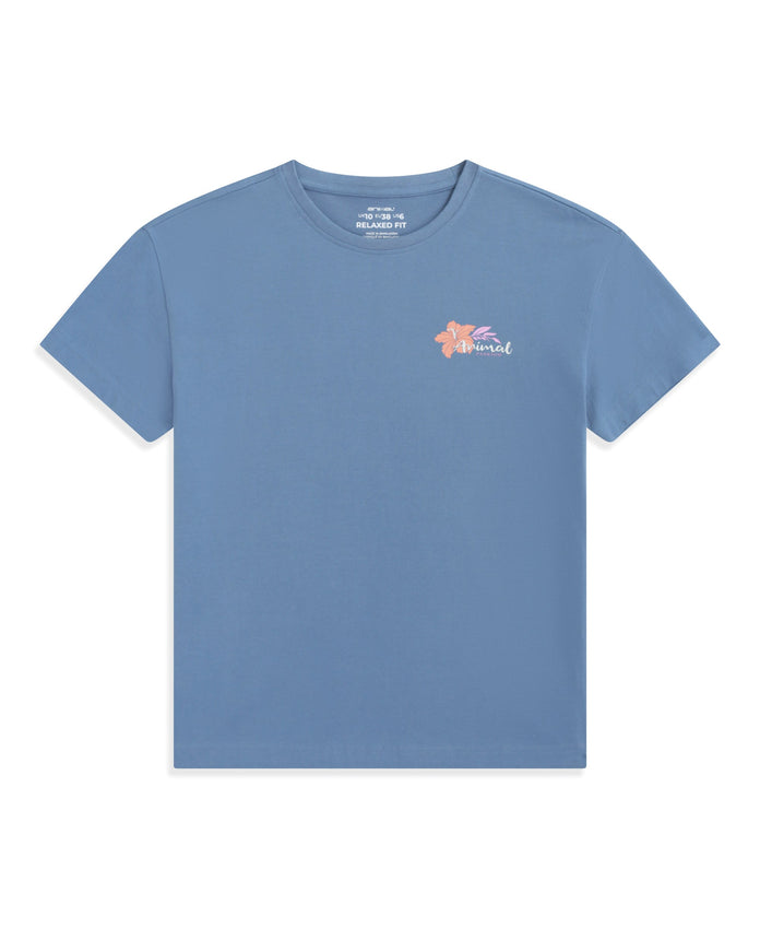 Leena Padstow Womens Printed T-Shirt - Blue