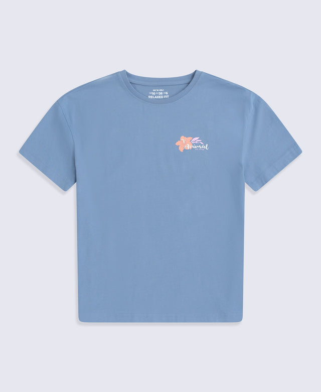 Leena St Ives Womens Printed T-Shirt - Blue
