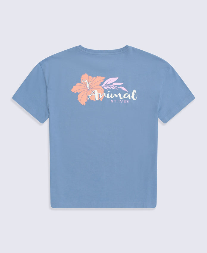 Leena St Ives Womens Printed T-Shirt - Blue