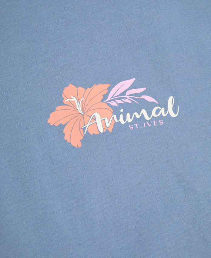 Leena St Ives Womens Printed T-Shirt - Blue