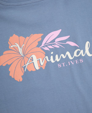 Leena St Ives Womens Printed T-Shirt - Blue