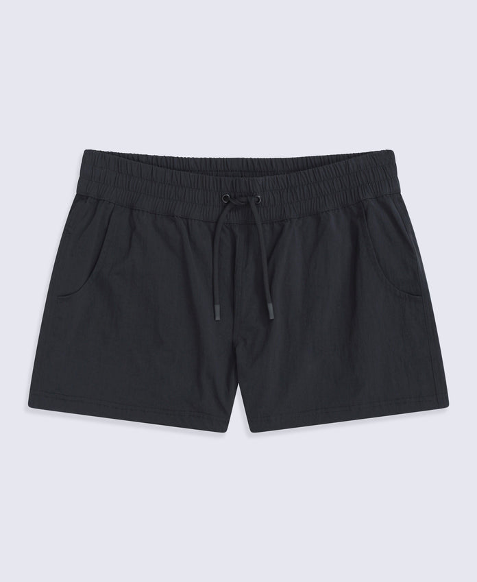 Packable Womens Swim Short - Black