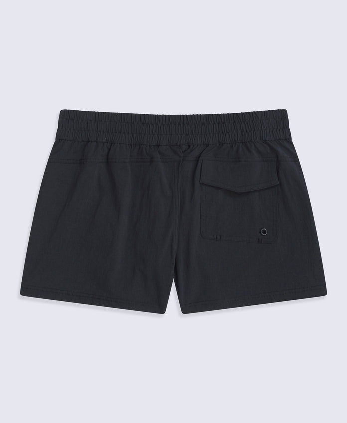 Packable Womens Swim Short - Black