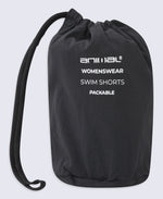 Packable Womens Swim Short - Black