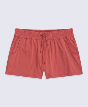 Packable Womens Swim Short - Rust
